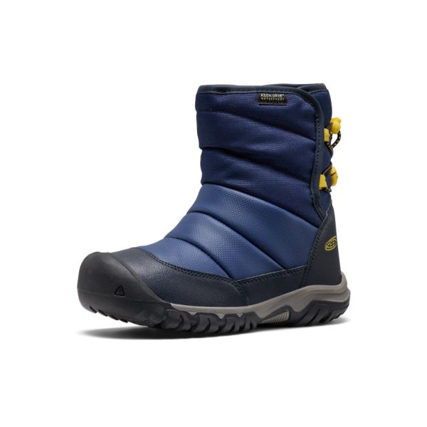 Big Kids' Puffrider Waterproof Winter Boot | Naval Academy/Mango Mint