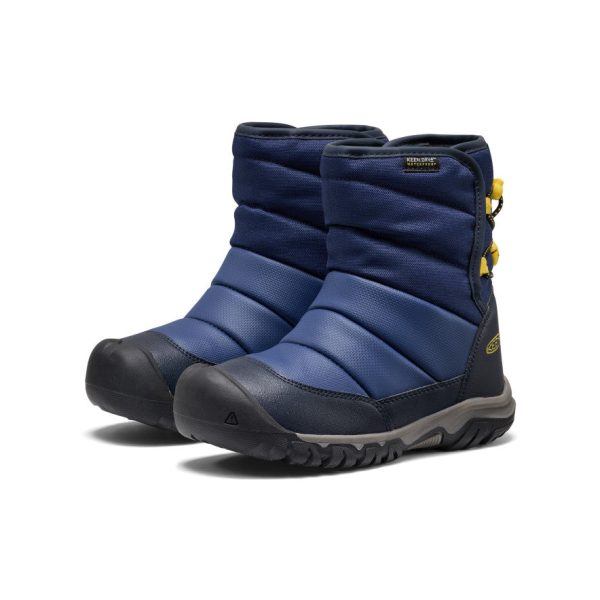 Big Kids' Puffrider Waterproof Winter Boot | Naval Academy/Mango Mint