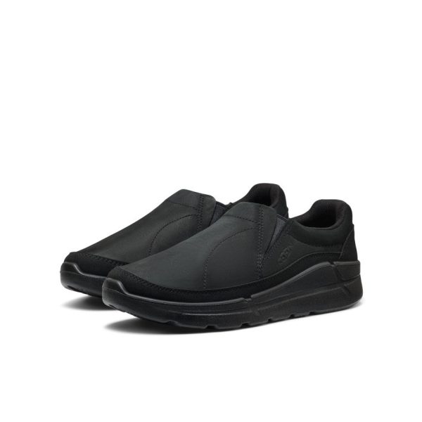 Men's KM2 Leather Slip-On | Black/Black