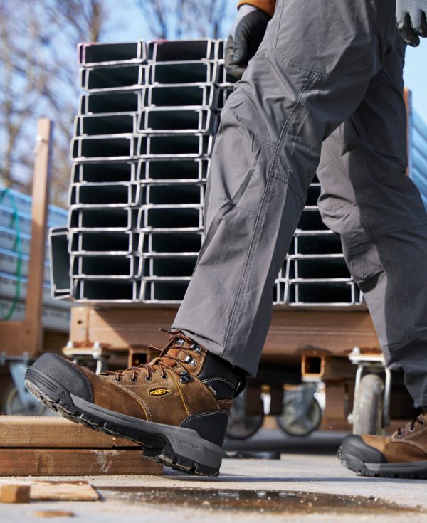 Men's Evanston 6 Waterproof Boot (Carbon Toe) | Bison/Black