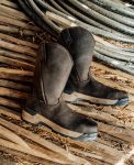 Men's Flatland Pull-On Waterproof Work Boot (Carbon Toe) | Dark Brown/Black