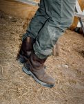 Men's Flatland Pull-On Waterproof Work Boot (Carbon Toe)  |  Bison/Black