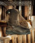 Men's CSA Flatland Pull-On Waterproof Work Boot INT MET (Carbon Toe) | Dark Brown/Black