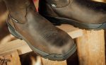 Men's CSA Flatland Pull-On Waterproof Work Boot INT MET (Carbon Toe) | Dark Brown/Black