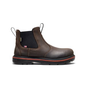 Men's Liberty Chelsea 90° Heel Work Boot (Carbon Toe) | Coffee Bean/Black