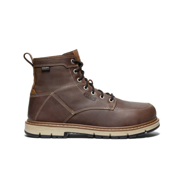 Men's San Jose 6 Waterproof 90° Heel Boot (Aluminum Toe)  |  Bison/Black