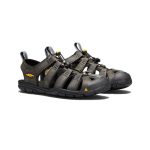 Men's Clearwater CNX Leather Sandal | Magnet/Black