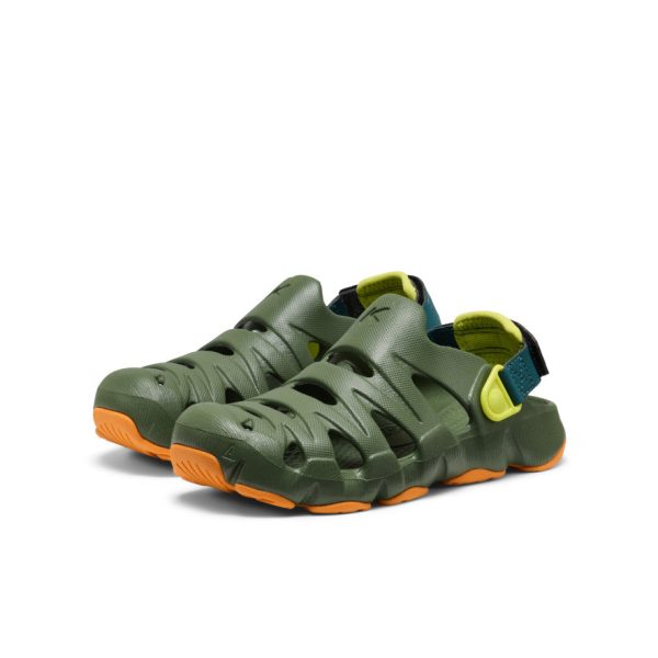 Big Kids' HyperFLT Clog | Bronze Green/Orange Peel