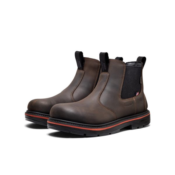 Men's Liberty Chelsea 90?? Heel Work Boot (Carbon Toe) | Coffee Bean/Black