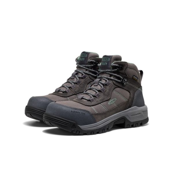 Women's Skokie Waterproof Work Boot (Carbon Toe) | Magnet/Black