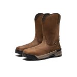 Men's Flatland Pull-On Waterproof Work Boot (Carbon Toe)  |  Bison/Black
