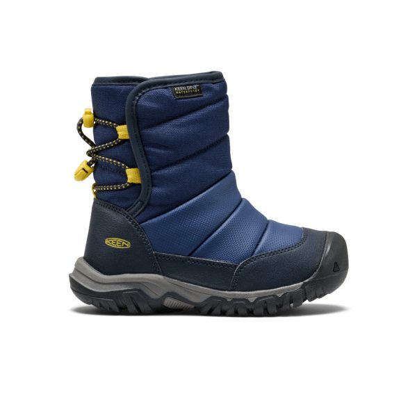 Little Kids' Puffrider Waterproof Winter Boot  |  Naval Academy/Mango Mint