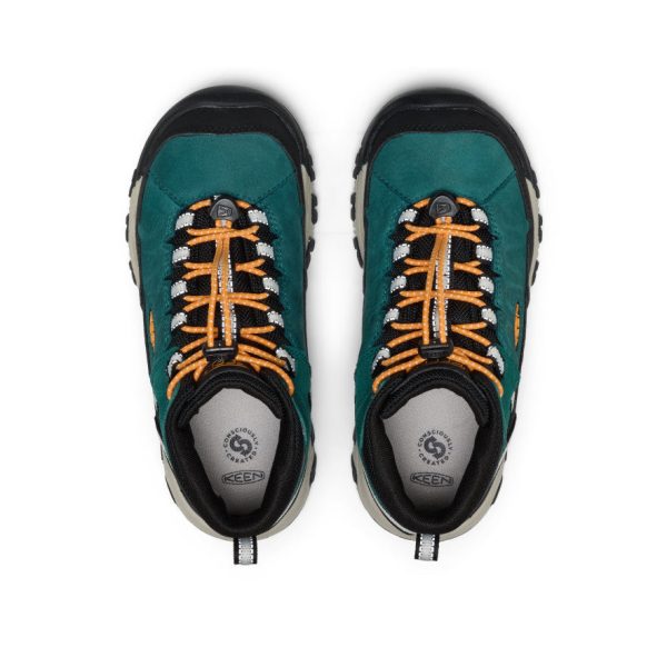 Big Kids' Targhee IV Waterproof Hiking Boot  |  Mediterranea/Flame Orange