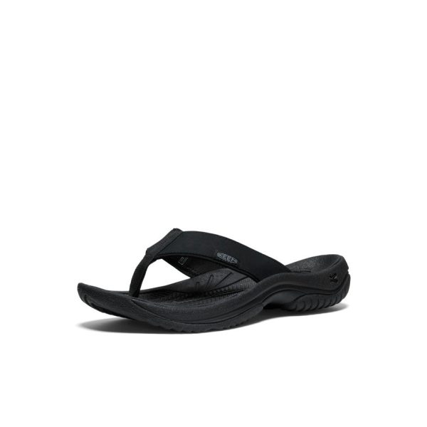 Men's Kona Leather Flip-Flop | Black/Steel Grey