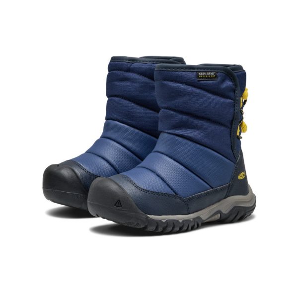 Little Kids' Puffrider Waterproof Winter Boot  |  Naval Academy/Mango Mint