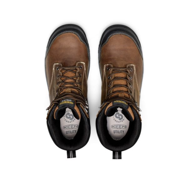 Men's Evanston 8 Waterproof Work Boot (Carbon Toe)  |  Bison/Black
