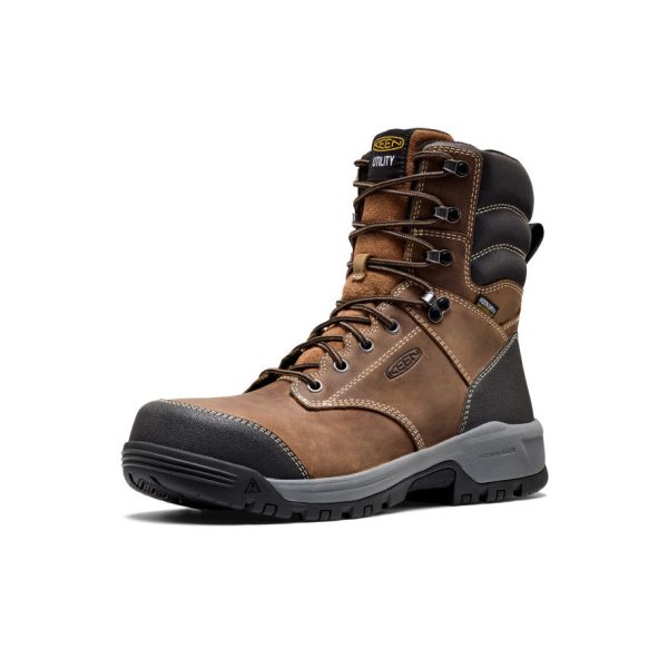 Men's Evanston 8 Waterproof Work Boot (Carbon Toe)  |  Bison/Black