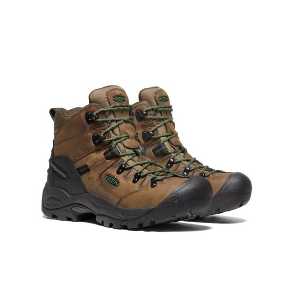 Men's Pittsburgh Energy 6 Waterproof Boot (Soft Toe) | Cascade Brown/Greener Pastures