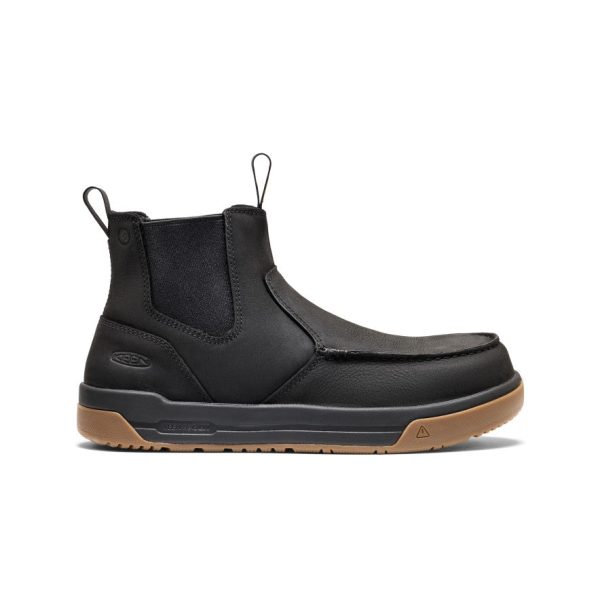 Men's Gibson Chelsea Work Boot (Carbon Toe) | Black/Gum