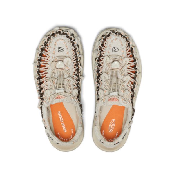All Gender UNEEK Leather Henrik Vibskov Sneaker  |  Tangerine Cream
