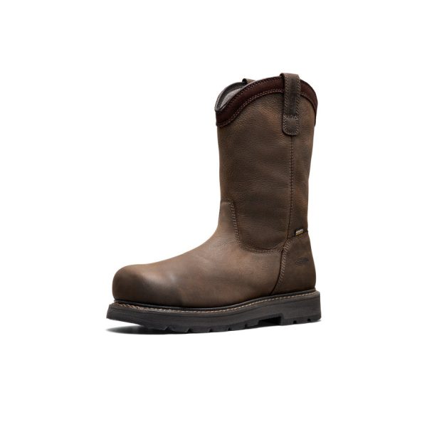 Men's Cincinnati Pull-On 90?? Heel Waterproof Work Boot (Carbon Toe) | Chocolate Brown/Black