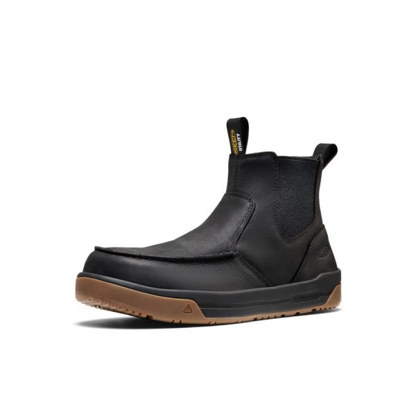 Men's Gibson Chelsea Work Boot (Carbon Toe) | Black/Gum