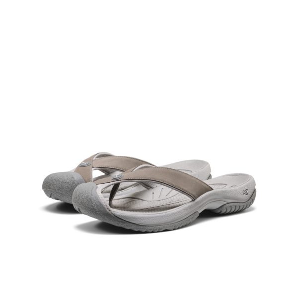 Men's Waimea Leather Flip-Flop  |  Monochrome/Steel Grey