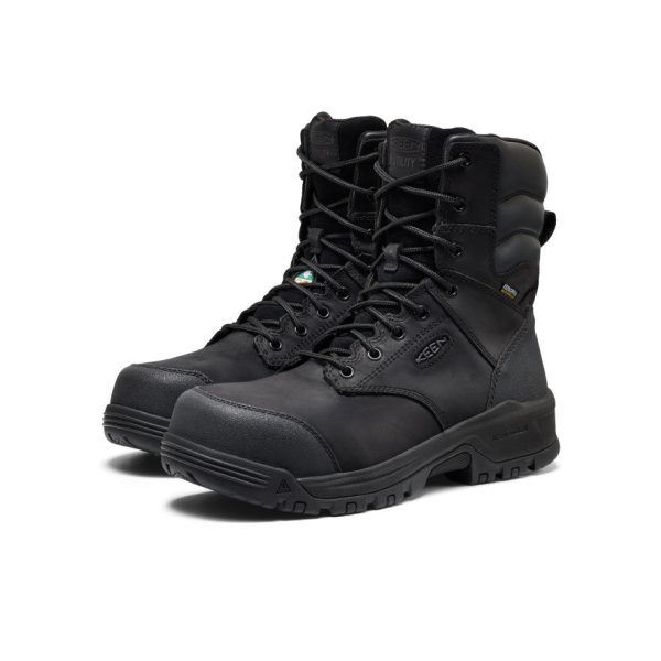 Men's CSA Evanston+ 8 Waterproof Boot (Carbon Toe)  |  Black/Black