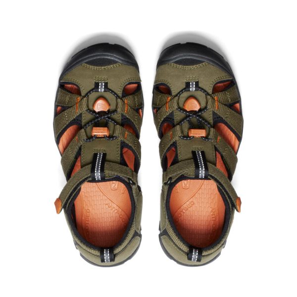 Big Kids' Seacamp II CNX | Dark Olive/Gold Flame