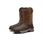 Men's Flatland Pull-On Waterproof Work Boot (Soft Toe)  |  Bison/Black