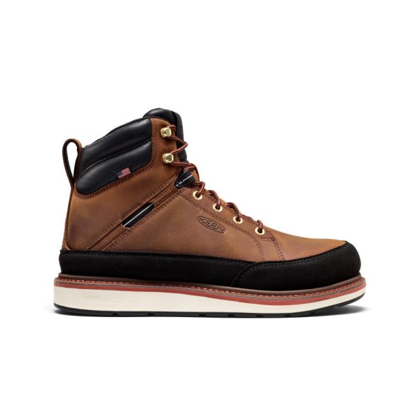 Men's Liberty Racer 6 Waterproof Work Boot (Carbon Toe) | Bison/Black