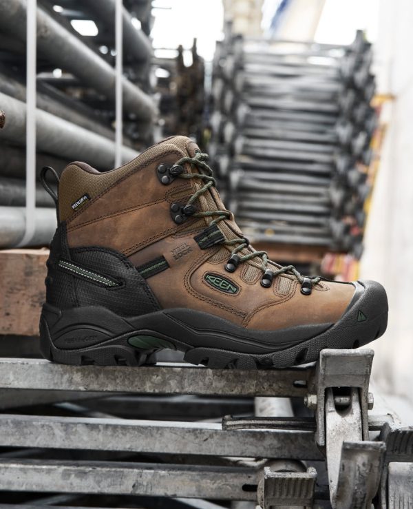 Men's Pittsburgh Energy 6 Waterproof Boot (Soft Toe) | Cascade Brown/Greener Pastures