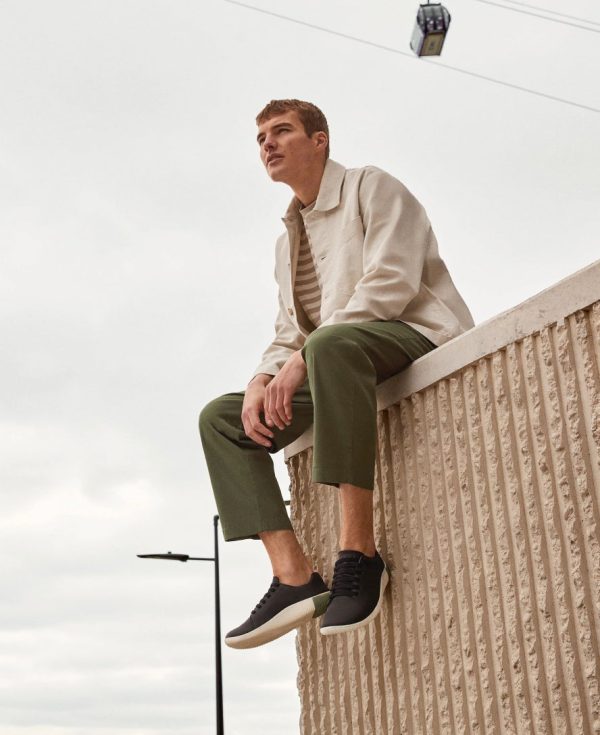 Men's KNX Leather Sneaker | Black/Star White