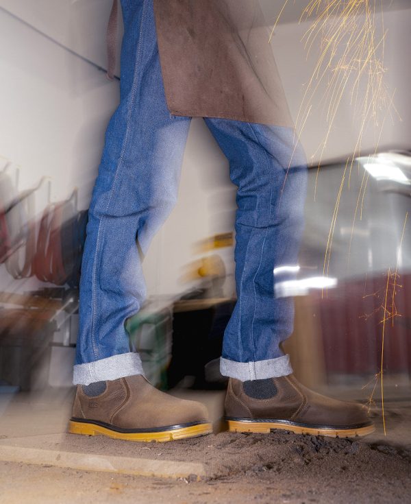 Men's San Jose Chelsea 90?? Heel Boot (Aluminum Toe) | Cascade Brown/Gum
