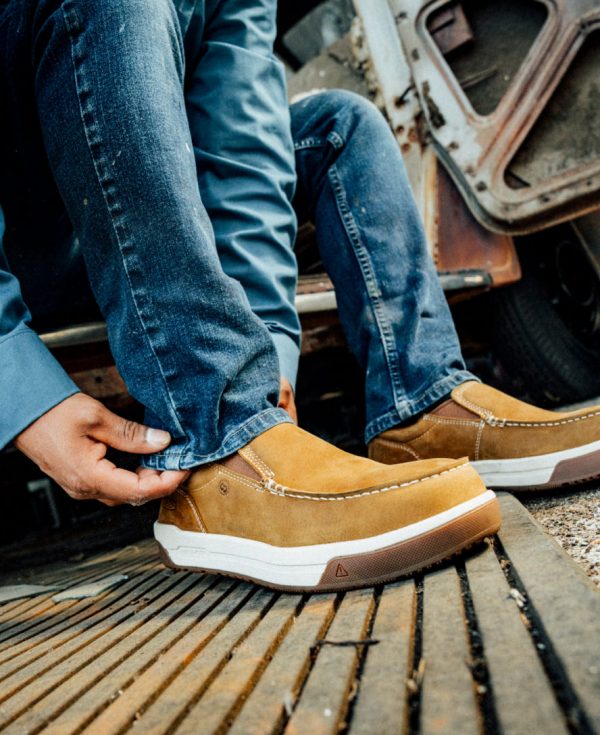 Men's Gibson Slip-On Work Shoe (Carbon Toe)  |  Belgian/Gum
