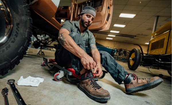 Men's Gibson Hiker Work Boot (Carbon Toe)  |  Bison/Black