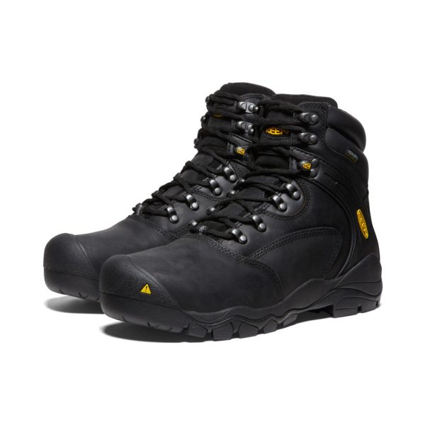Men's Louisville 6 Waterproof Boot (Steel Toe) | Black