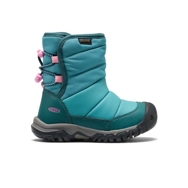 Little Kids' Puffrider Waterproof Winter Boot  |  Brittany Blue/Cashmere Rose
