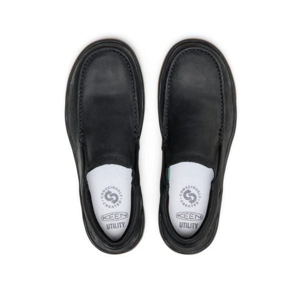 Men's Gibson Slip-On Work Shoe (Carbon Toe)  |  Black/Gum