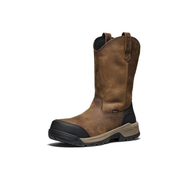 Men's Evanston Pull-On Waterproof Boot (Carbon Toe) | Bison/Black