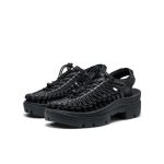All Gender UNEEK PLT Sneaker  |  Black Smooth Lea