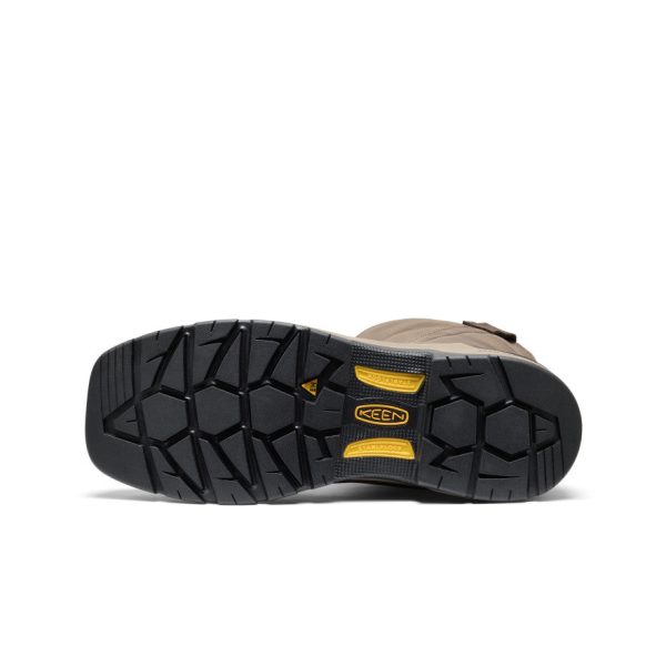 Men's Flatland Pull-On Waterproof Work Boot (Carbon Toe) | Dark Brown/Black