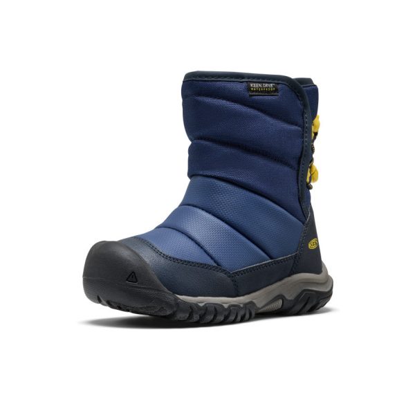 Little Kids' Puffrider Waterproof Winter Boot  |  Naval Academy/Mango Mint