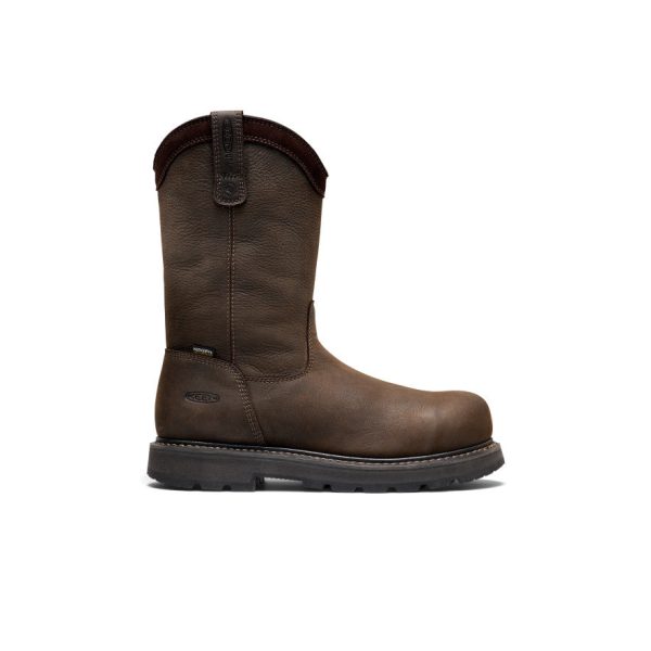 Men's Cincinnati Pull-On 90?? Heel Waterproof Work Boot (Carbon Toe) | Chocolate Brown/Black