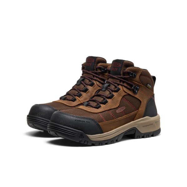 Women's Skokie Waterproof Work Boot (Carbon Toe) | Bison/Black