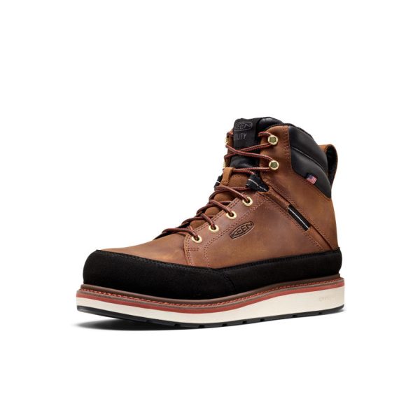 Men's Liberty Racer 6 Waterproof Work Boot (Carbon Toe) | Bison/Black