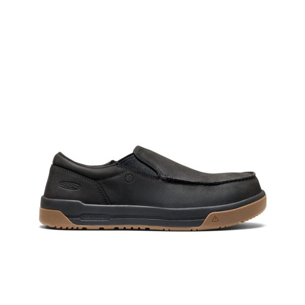 Men's Gibson Slip-On Work Shoe (Carbon Toe)  |  Black/Gum