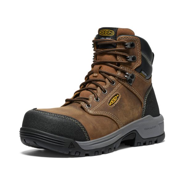 Women's Evanston 6 Waterproof Boot (Carbon Toe)  |  Bison/Black