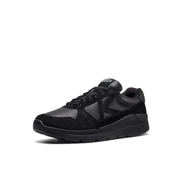 Men's KM2 Leather Jogger  |  Black/Black