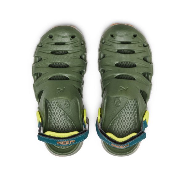 Big Kids' HyperFLT Clog | Bronze Green/Orange Peel